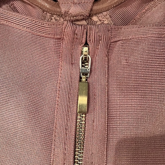 House of CB Perrina Mauve Sheer Lace Bandage Dress With High Waisted Briefs - Picture 15 of 15